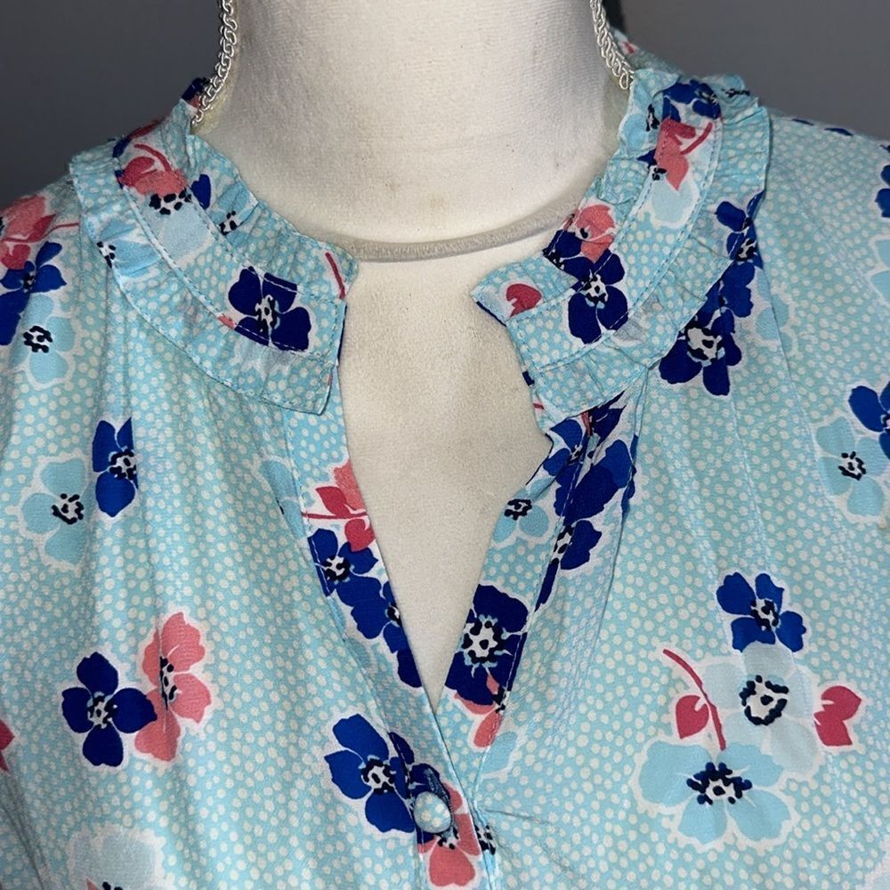 Talbots Ruffle Trim Shell Top! - Picture 5 of 14